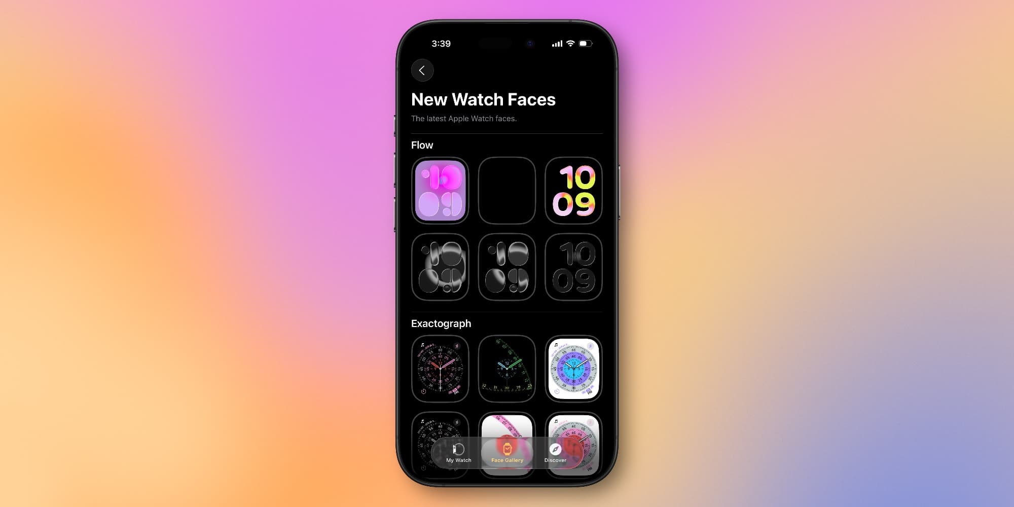 Mặt đồng hồ mới trong watchOS 26 RC