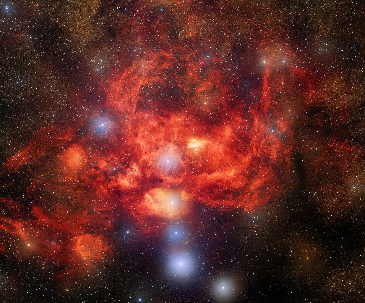 Toàn cảnh NGC 6357 với cụm sao Pismis 24
