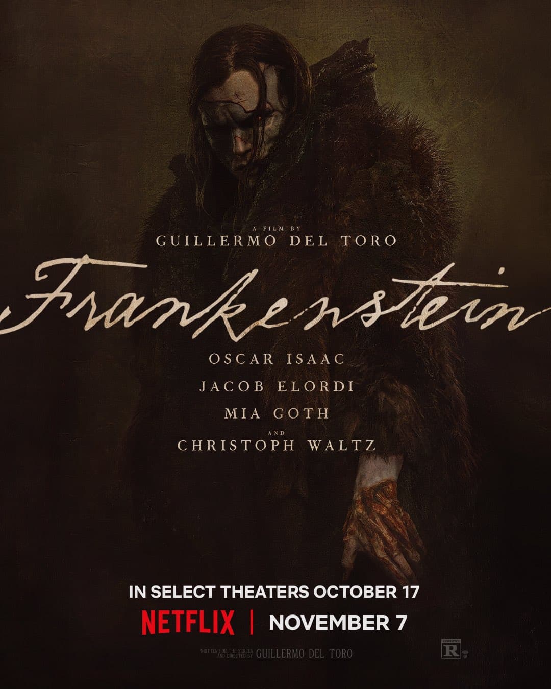 Áp phích của Netflix cho Frankenstein của Guillermo Del Toro