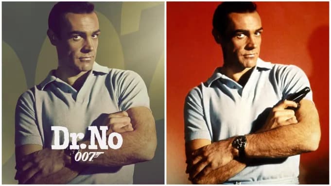 James Bond poster with the gun removed