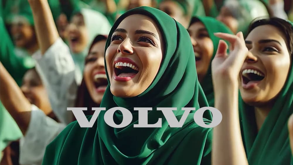 Logo Volvo trong quảng cáo AI