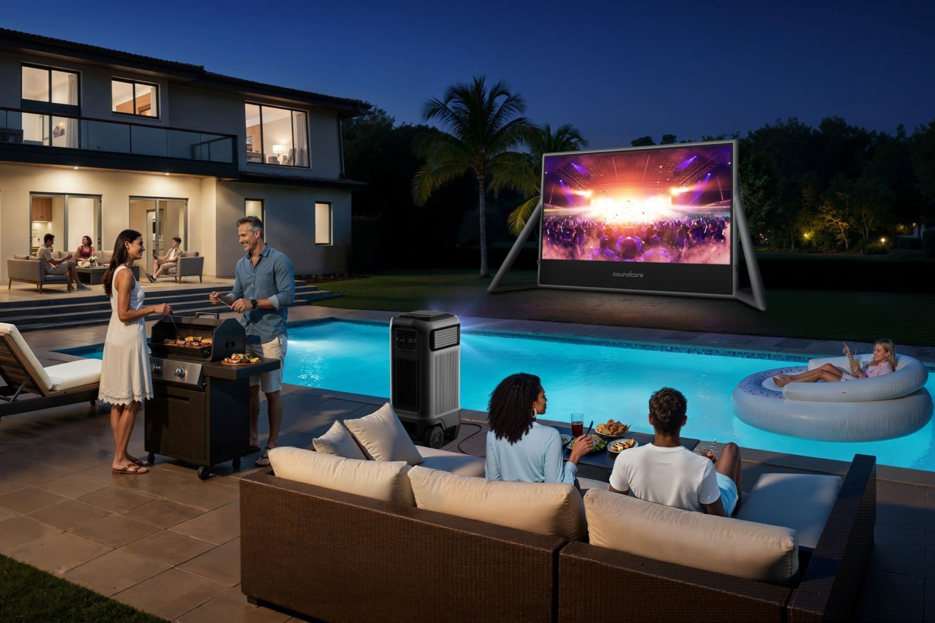 Anker Nebula X1 Pro Lifestyle By Pool