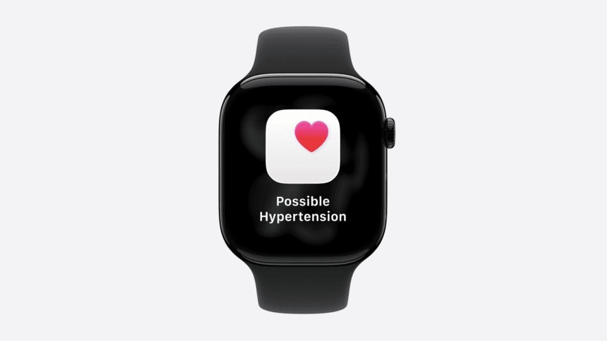 Đồng hồ Apple hiển thị cảnh báo sức khỏe có nội dung "có thể tăng huyết áp."