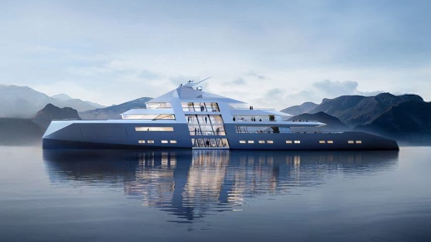 Foster + Partners trình làng khái niệm siêu du thuyền Outlier I 3 chiều