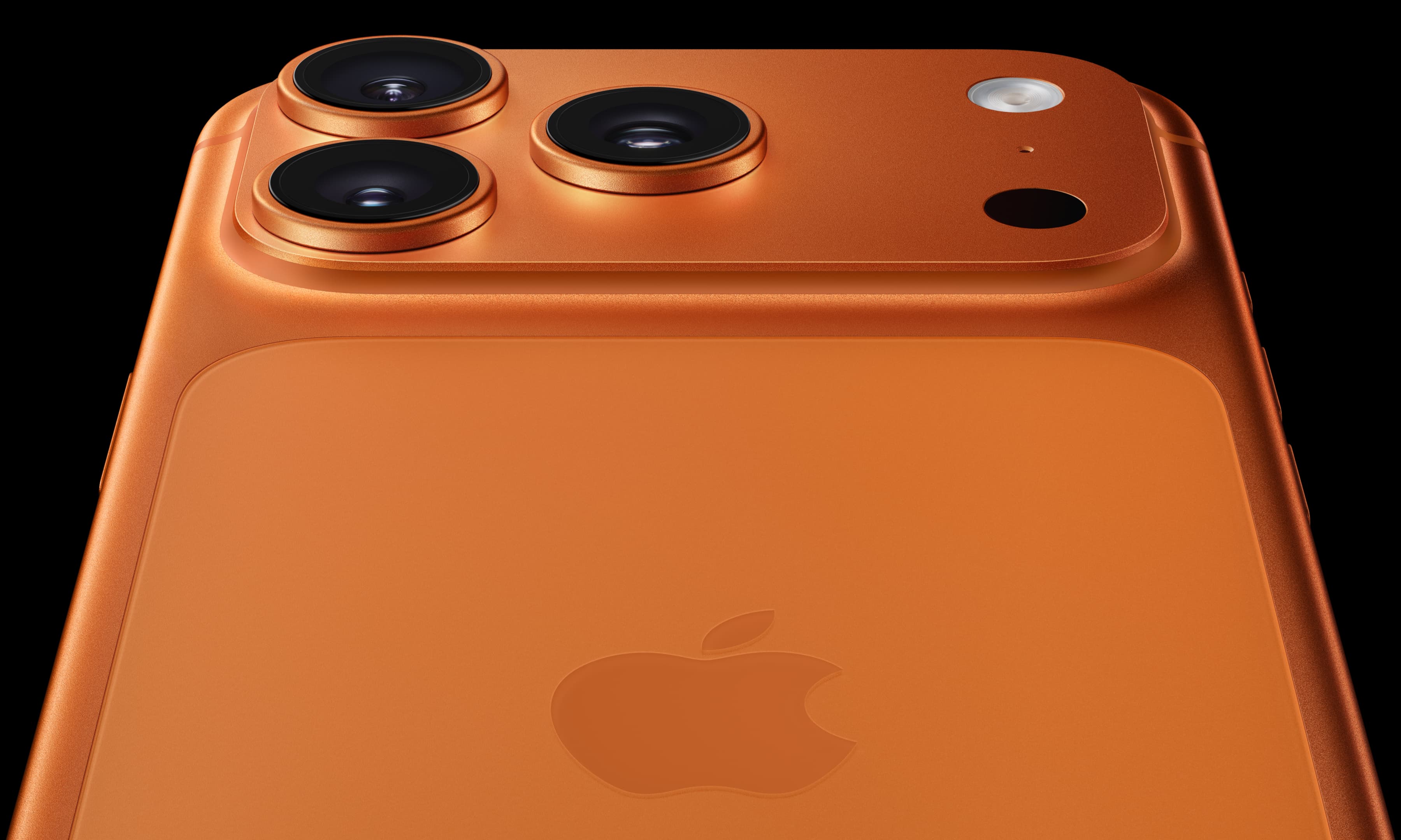 Rear of the orange iPhone 17 Pro