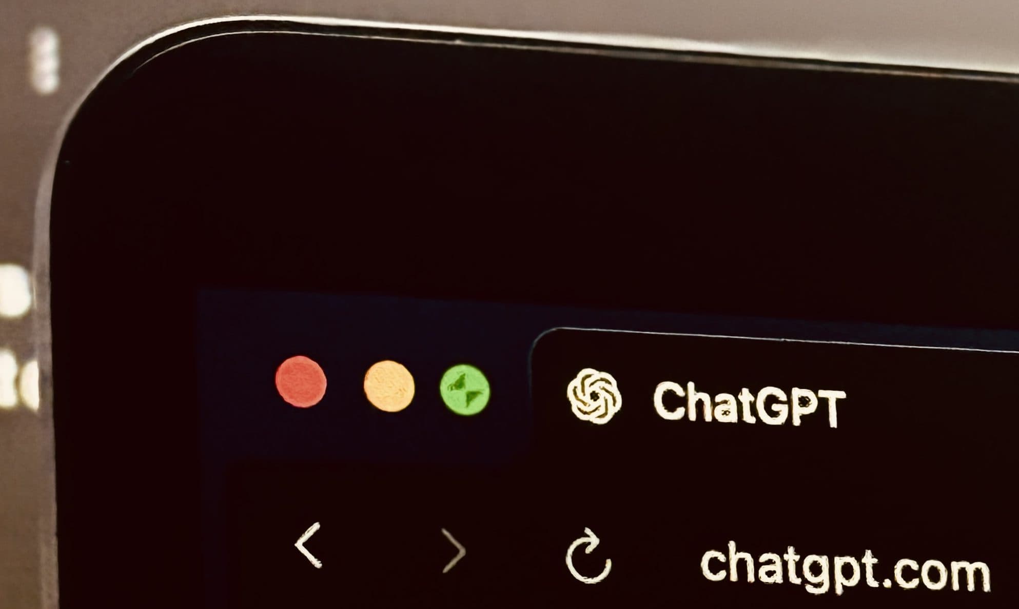ChatGPT on a laptop.