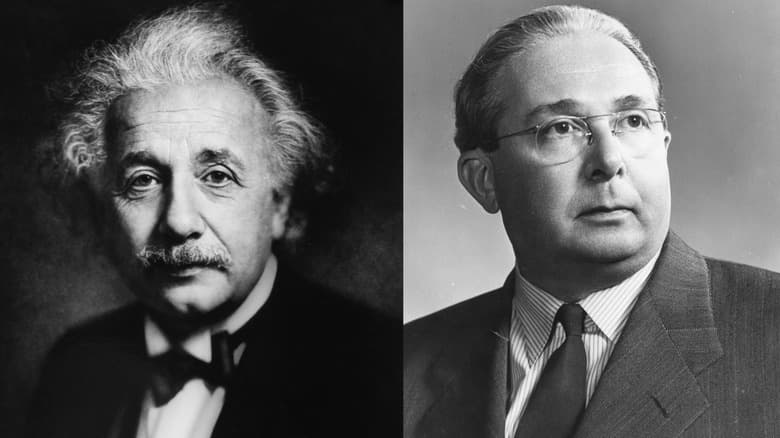 Chân dung Albert Einstein và Leo Szilard